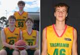 Sam Percival, Brody Wallace, Logan Gibson (all left) and Oliver Freeland (right) will represent Tasmania at nationals in April. Pictures supplied