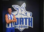 Colby McKercher ahead of his debut earlier this year. Picture by North Melbourne