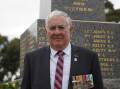 Ron Hulm gave the guest address at Longford's 2024 Anzac Day service. Picture by Joe Colbrook